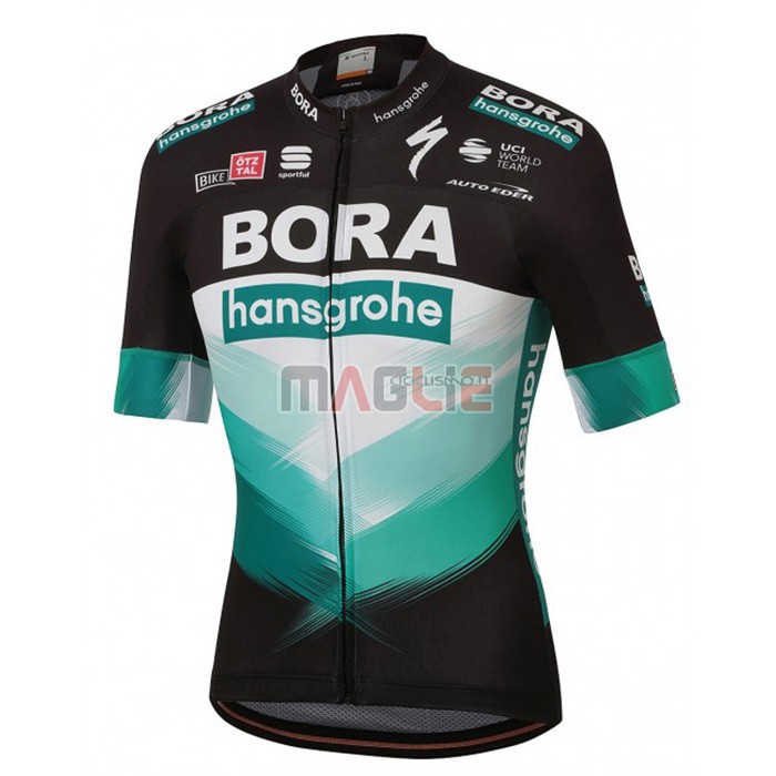 Maglia Bora-Hansgrone Manica Corta 2020 Nero Verde - Clicca l'immagine per chiudere